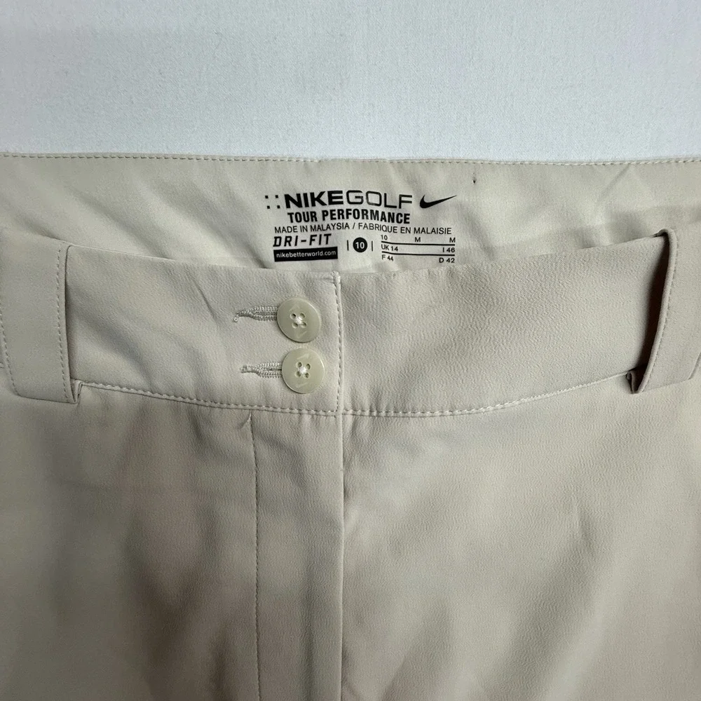 Nike Golf Skort Womens 10 Khaki Dri Fit Stretch Athletic Tennis Skirt - Picture 4 of 11